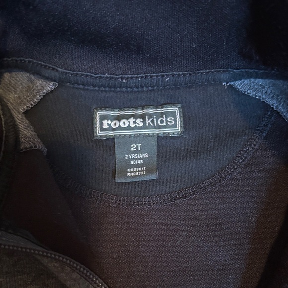 Roots Kids Black and Gray Hoodie with Red Accents - Picture 3 of 4